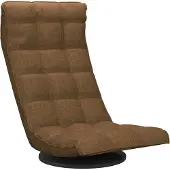vidaXL Vloerstoel draaibaar stof bruin