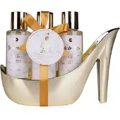 Accentra Verjaardag Cadeau Vrouw - Verwenpakket in Gouden Pump - Golden Jasmijn - Kerstcadeau Geschenkset voor haar, vrouw, vriendin, moeder, zus, oma, mama