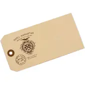 Posta Hotelkaartje 159x79mm | met versterkt oog | lichtbruin | per tien