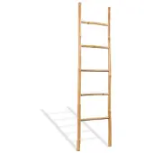 vidaXL Handdoekladder met 5 sporten 150 cm bamboe
