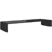 vidaXL Tv-meubel/monitorverhoger zwart 90x30x13 cm glas244138