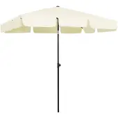 vidaXL Strandparasol 200x125 cm zandgeel