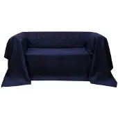 vidaXL Bankhoes microsuede marineblauw 210 x 280 cm
