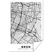 PosterMonkey Poster Frankrijk – Plattegrond – Kaart – Bron – Stadskaart - 40x60 cm