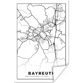 PosterMonkey Poster Plattegrond - Bayreuth - Kaart - Stadskaart - 20x30 cm