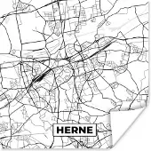 PosterMonkey Poster Plattegrond - Herne - Kaart - Stadskaart - 30x30 cm