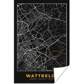 PosterMonkey Poster Frankrijk – Wattrelos – Stadskaart – Plattegrond – Kaart - 80x120 cm