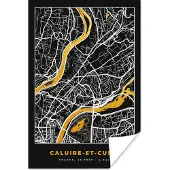 PosterMonkey Poster Kaart – Stadskaart – Frankrijk – Caluire-er-Cuire - Plattegrond - 20x30 cm