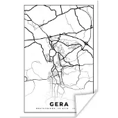 PosterMonkey Poster Plattegrond - Kaart - Gera - Stadskaart - 20x30 cm