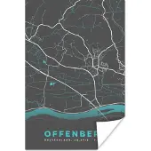 PosterMonkey Poster Stadskaart – Offenberg – Duitsland – Plattegrond – Kaart - 120x180 cm XXL
