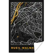 PosterMonkey Poster Rueil-Malmaison – Plattegrond – Frankrijk – Kaart – Stadskaart - 120x180 cm XXL