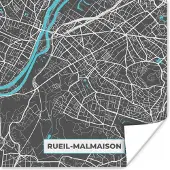 PosterMonkey Poster Stadskaart – Frankrijk – Kaart – Rueil-Mamaison – Plattegrond - 75x75 cm