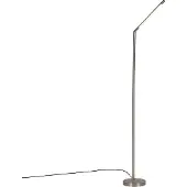 QAZQA Moderne vloerlamp staal incl. LED - Berdien