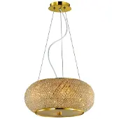 Ideal Lux Hanglamp kristal Pasha, dimbaar, messing / goud, Woon-/ Eetkamer, metaal, hanglamp