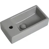 Guido Gusto Fontein Mia 40.5x20x10.5cm mat grijs inclusief afvoerplug links