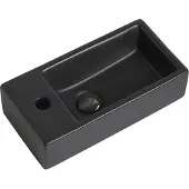 Guido Gusto Fontein Mia 40.5x20x10.5cm mat zwart inclusief afvoerplug links