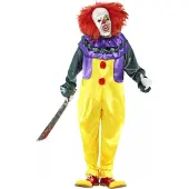 Vegaoo Smiffy's Horror clown kostuum met masker - volwassenen - Halloween/carnaval verkleedkleding 48/50