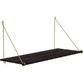 We Do Wood - Loop Shelf Dark - Bamboe plankensysteem - Brass