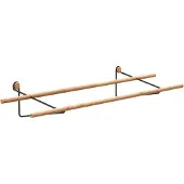 We Do Wood Shoe Rack Houten Schoenenrek - Bamboe - met Zwarte Metalen Beugels - Hangend Schoenenrek - Zwevend - Verstelbaar - 100 x 25 x 15 cm