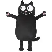 Moses kruik Ed, the cat 19 x 36 cm zwart