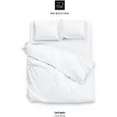 Zohome Dekbedovertrek Katoen-Satijn - Satinado- Wit 140 x 200/220 cm