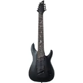 Schecter Damien-8 Multiscale elektrische gitaar Satin Black