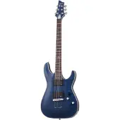 Schecter C-1 Platinum See Thru Midnight Blue Satin elektrische gitaar