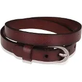 Stone Valley wrap armband Leer Verstelbaar Gesp Donkerbruin