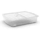 Kis Spinning Box XL - Opbergbox met wielen - 56L - 77x58,5x17,5cm - Transparant