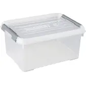 Allibert by KETER 243946 Opbergbox HANDY Stapelbaar (l x b x h) 400 x 290 x 150 mm Transparant, Zilver 1 stuk(s)