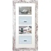 Zep - Houten multi fotolijst wit/bruin Nelson 6 4Q voor 4 foto's 10x15 - V24106