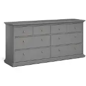 Ebuy24 Venedig kommode 8 lades mat grijs.