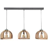 Dimehouse Hanglamp gebogen mangohout Madri 3 lichts