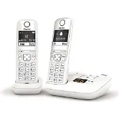 Gigaset Téléphone sans fil AS690A Duo avec répondeur Blanc