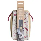 Pebbly Snijplank Inclusief Mes En Bewaarzak Naturel 23x15 cm
