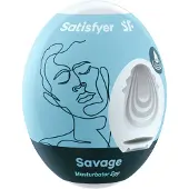 Satisfyer Masturbator Egg, verschillende structuren, hydro-actief TPE, geen glijmiddel nodig, voor eenmalig gebruik