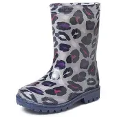 Chuva Regenlaars Kids Romy Grijs Panter-Schoenmaat 33
