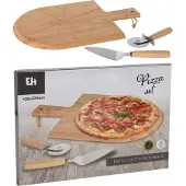 Excellent houseware Pizzasnijset Naturel 43,5 X 30,5 X 3 Cm 3-delig