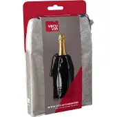 VacuVin Vacu Vin Active Cooler Champagnekoeler Platinum – Flexibele Champagnekoeler – Koelt in 5 Minuten – Herbruikbaar