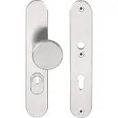 Formani Basics LB60-50KT massieve veiligheidsschilden met kerntrekbeveiliging knop/kruk SKG*** PC72 - mat RVS