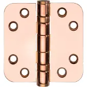 Online Deurbeslagshop Kogellagerscharnier 7676 mm ronde hoek PVD gepolijst koper