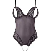 Cottelli - open body - kant en parels - zwart