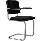 Zuiver Stoel Ridge Rib Armchair Black