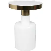 Zuiver Glam Bijzettafel wit/goud