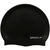 Speedo FLAT SILICONE CAP BLACK - Maat ONE