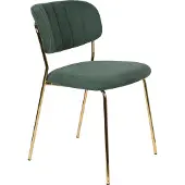 White Label Stoel Jolien Gold Dark Green