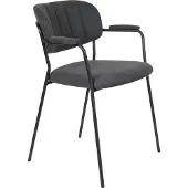 White Label Armstoel Jolien Black Dark Grey