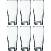 Multi Bierglazen - 12x stuks - fluitjes - glas - 400 ml - Glazen voor bier - Bierglazen