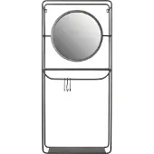 White Label Wall rack mirror duco