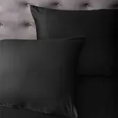 Dekbed Discounter Kussenslopen Satijn: 2-PACK Zwart